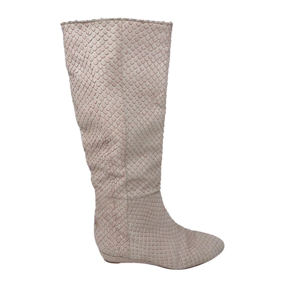 Loeffler‎ Randall Matilde Anaconda Snakeskin Animal Print Tall Boots